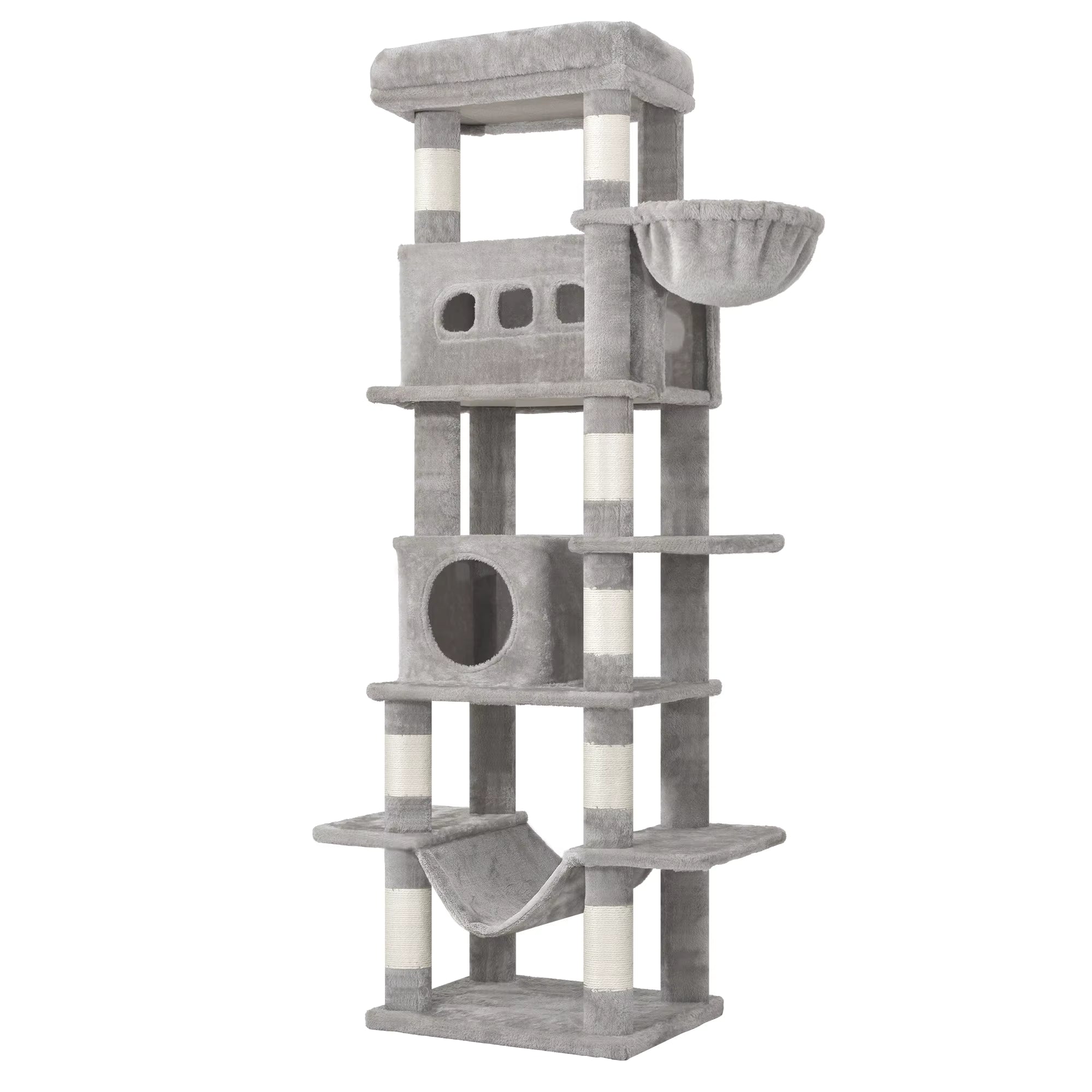Cat Tree 170cm Large Multi-Level Tower with Condo & Hammock