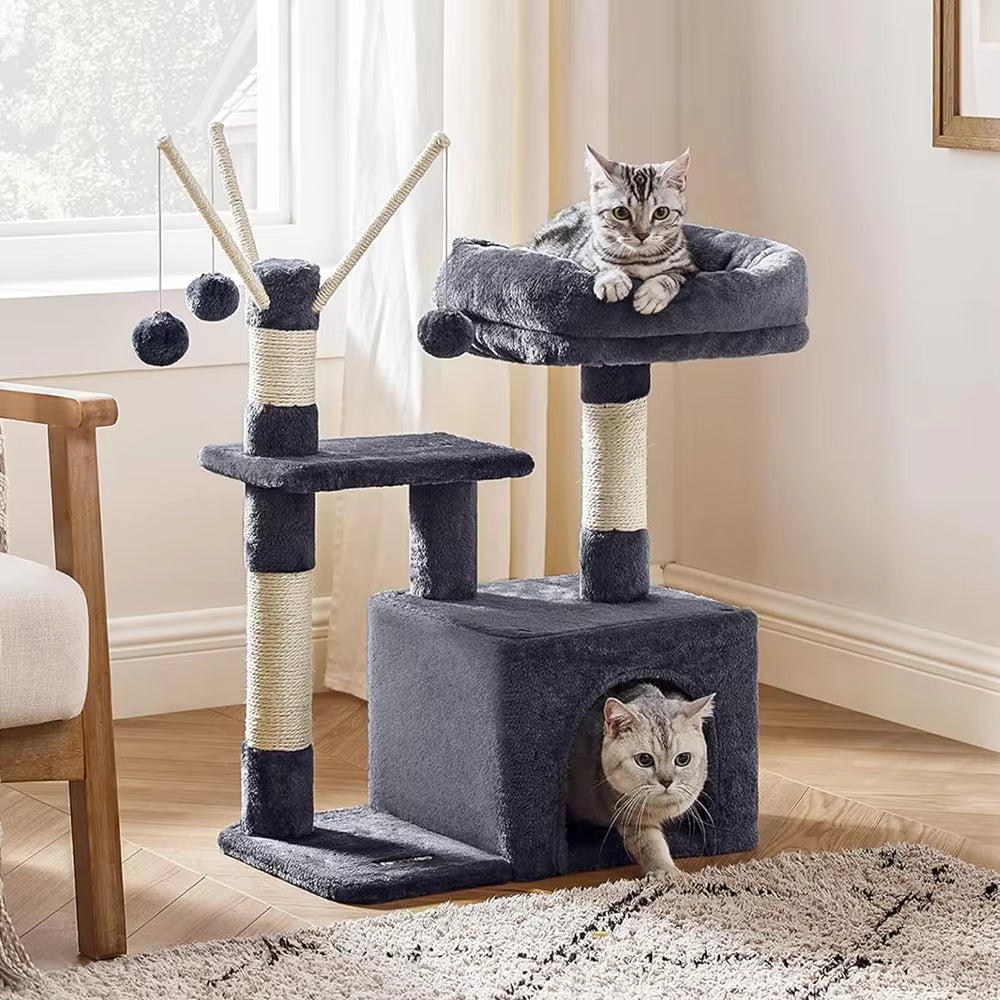 Cat Tree 72cm Cat Scratching Post Tower with Condo & Perch