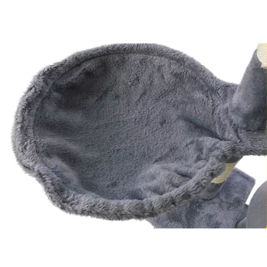 Grey Cat Tree 140cm Multi-Level Scratching Post with Hammock